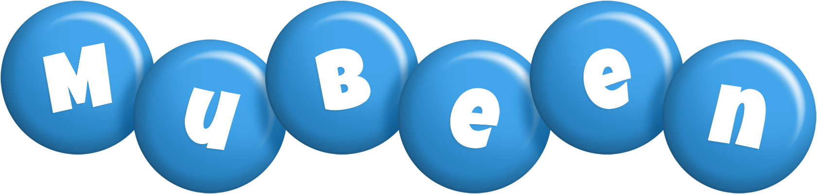Mubeen candy-blue logo