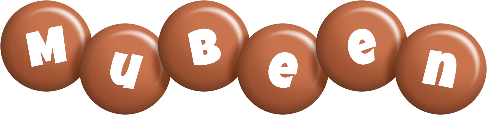 Mubeen candy-brown logo