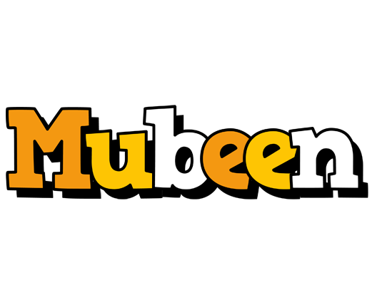 Mubeen cartoon logo