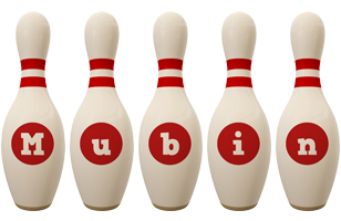 Mubin bowling-pin logo