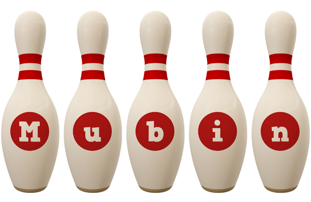 Mubin bowling-pin logo
