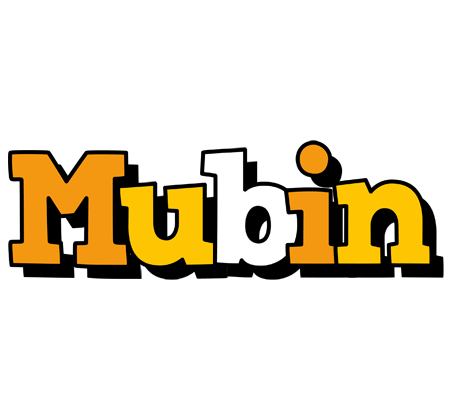 Mubin cartoon logo