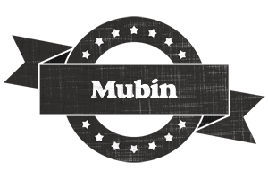 Mubin grunge logo