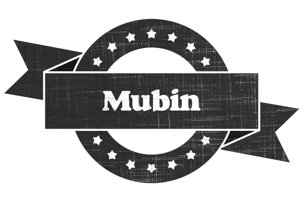 Mubin grunge logo