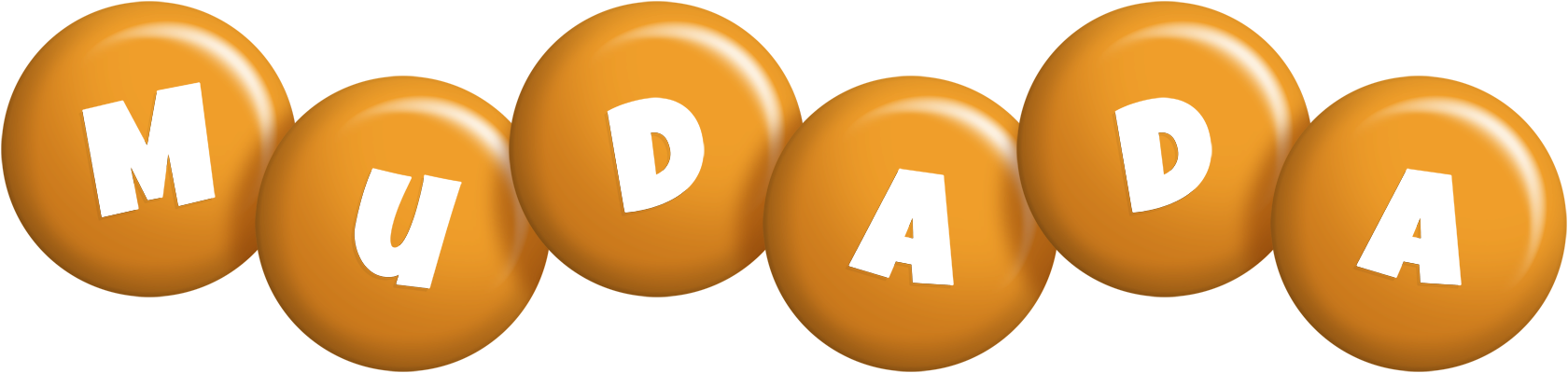 Mudada candy-orange logo