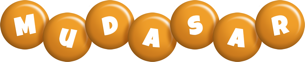 Mudasar candy-orange logo