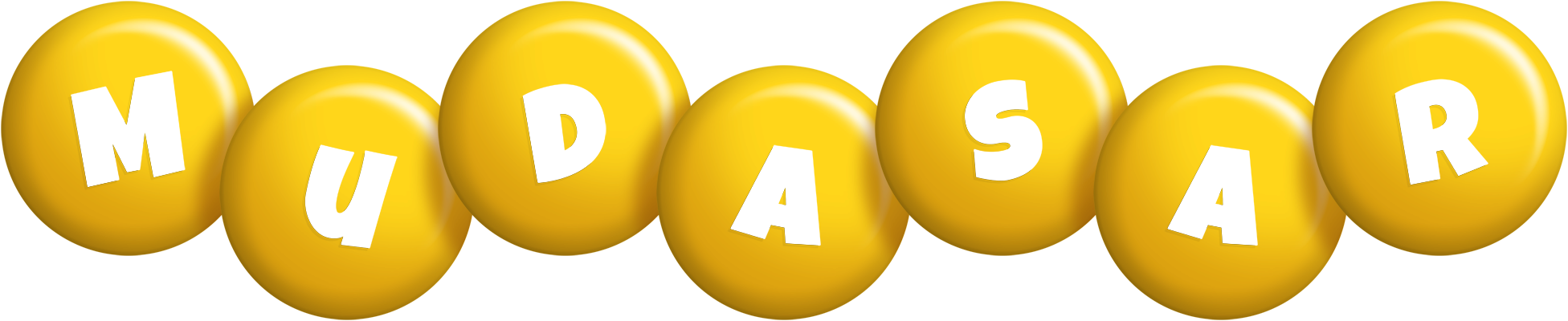 Mudasar candy-yellow logo