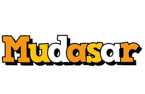 Mudasar cartoon logo