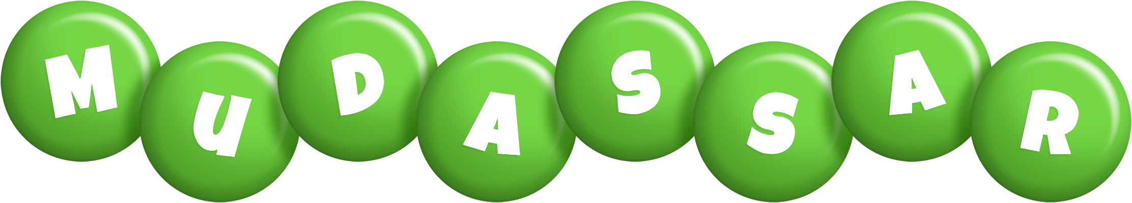 Mudassar candy-green logo