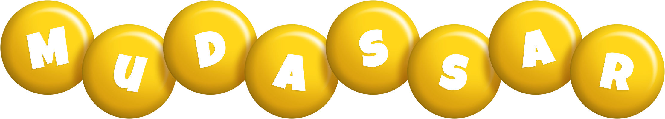 Mudassar candy-yellow logo