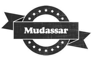 Mudassar grunge logo