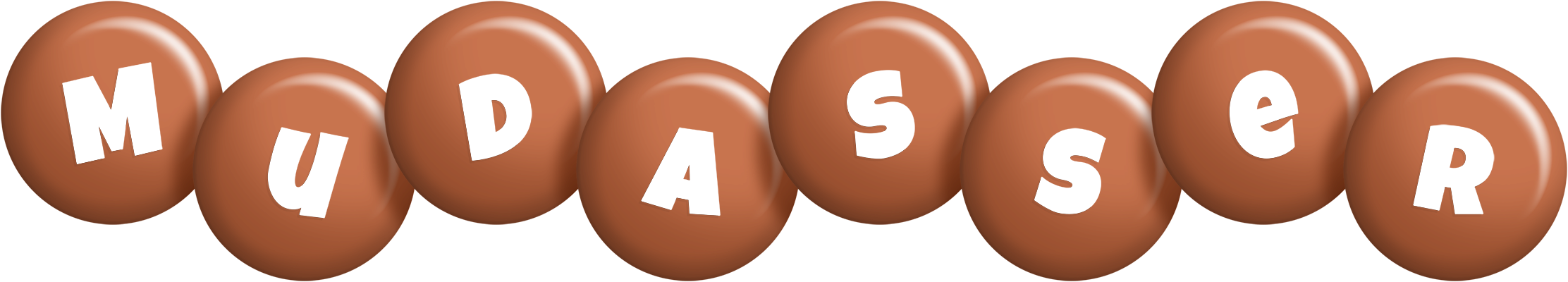 Mudasser candy-brown logo