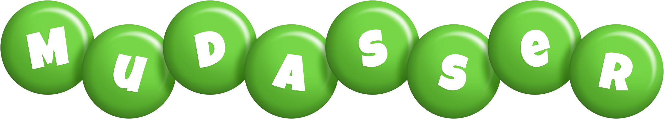Mudasser candy-green logo