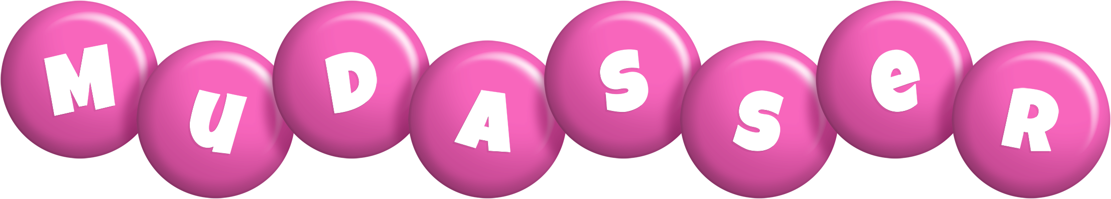 Mudasser candy-pink logo