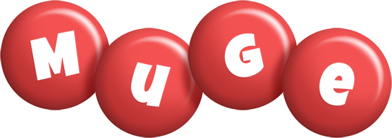 Muge candy-red logo