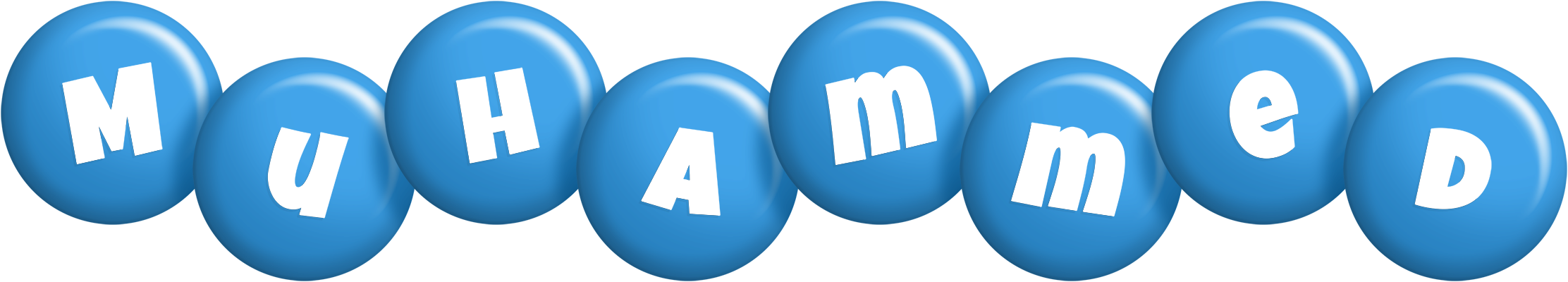 Muhammed candy-blue logo