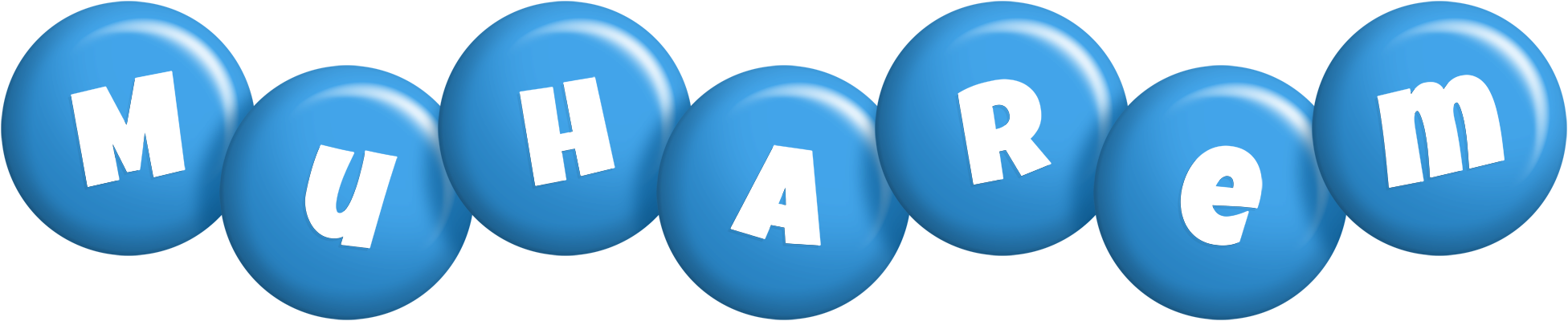 Muharem candy-blue logo