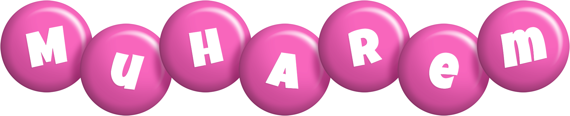 Muharem candy-pink logo