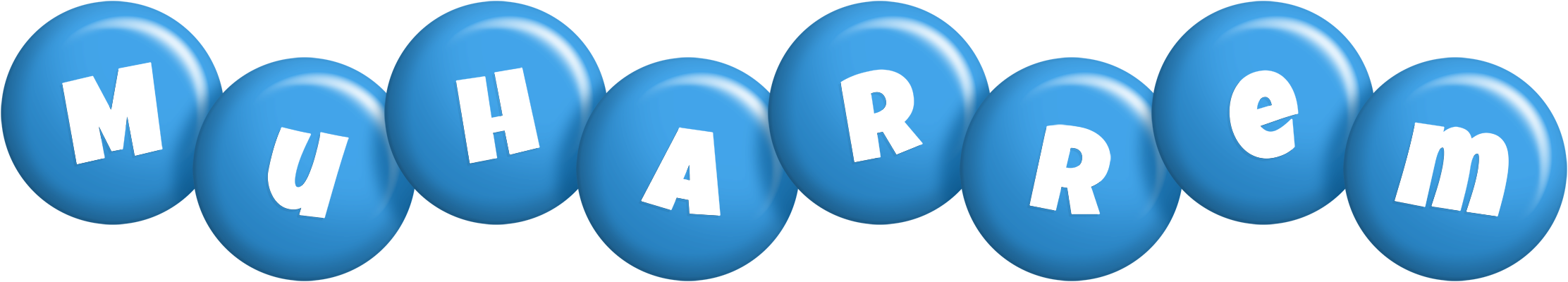 Muharrem candy-blue logo