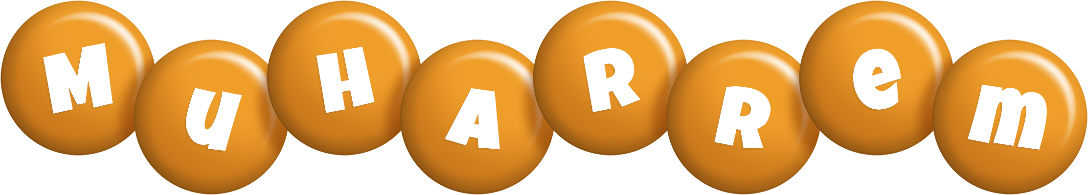 Muharrem candy-orange logo