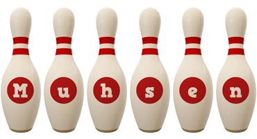 Muhsen bowling-pin logo