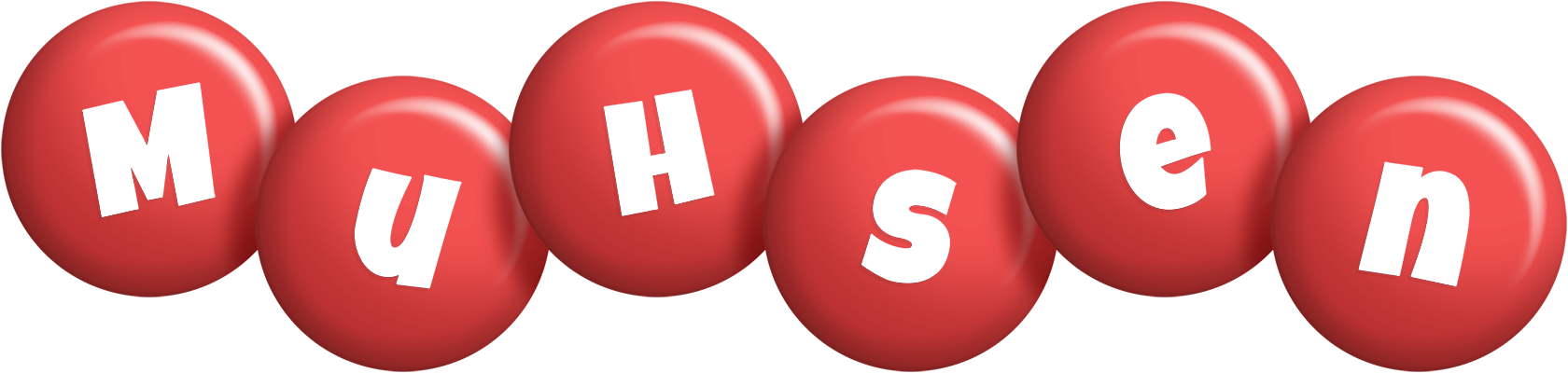 Muhsen candy-red logo