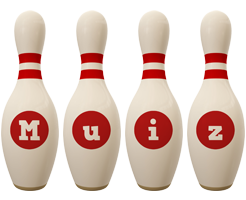 Muiz bowling-pin logo