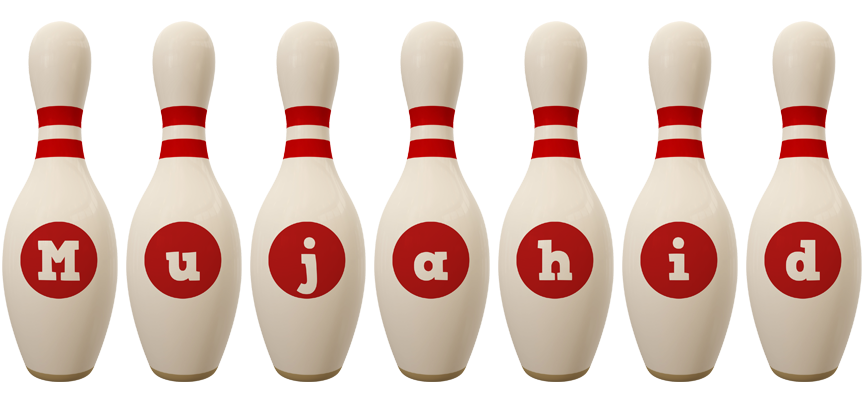 Mujahid bowling-pin logo