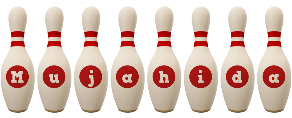 Mujahida bowling-pin logo