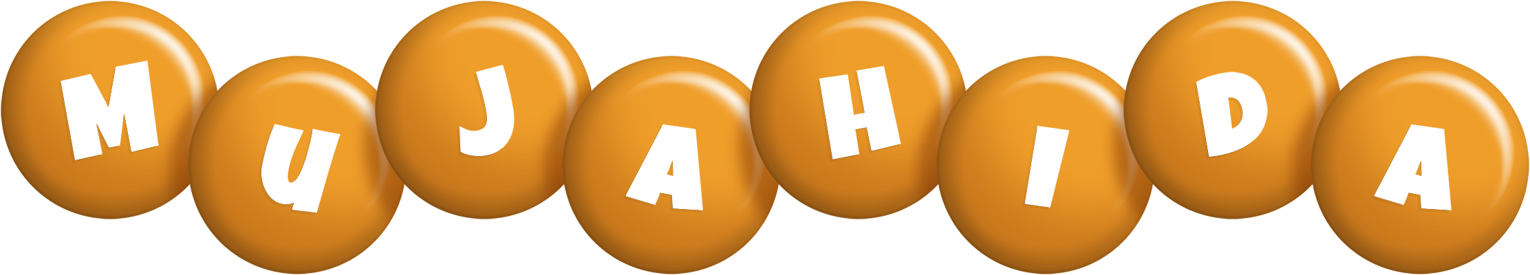 Mujahida candy-orange logo