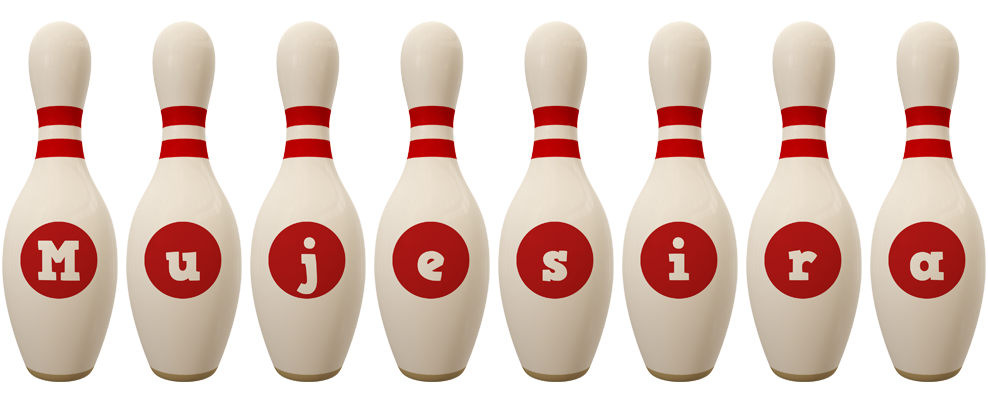 Mujesira bowling-pin logo