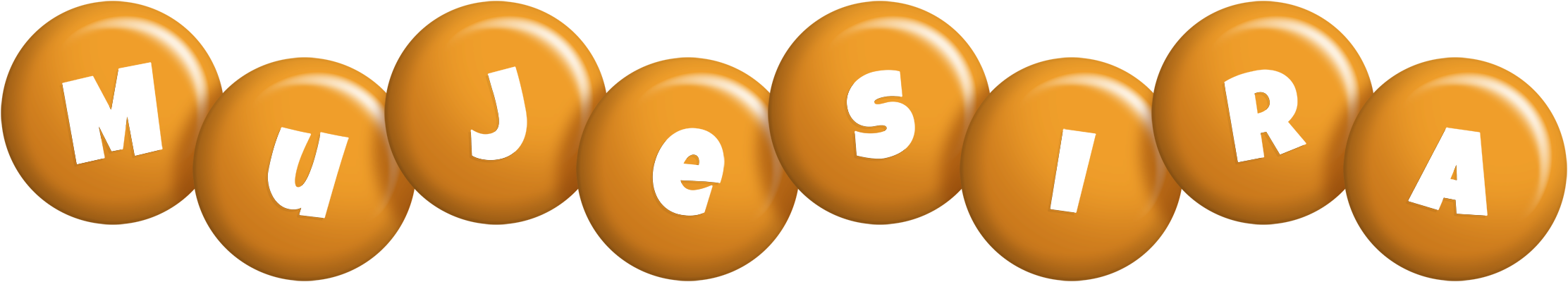 Mujesira candy-orange logo