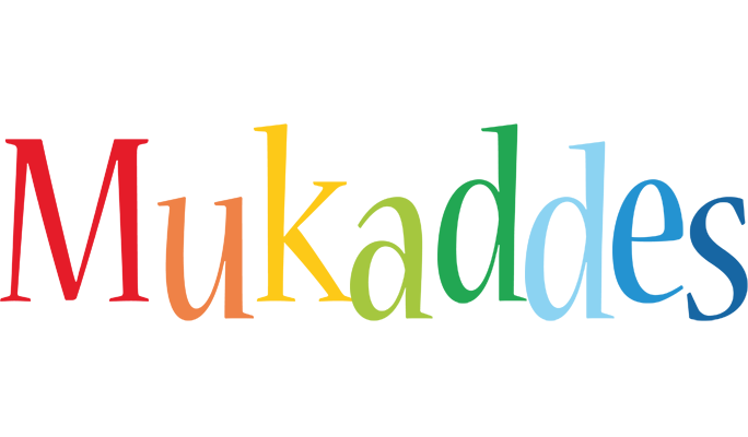 Mukaddes birthday logo
