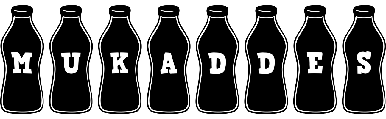 Mukaddes bottle logo