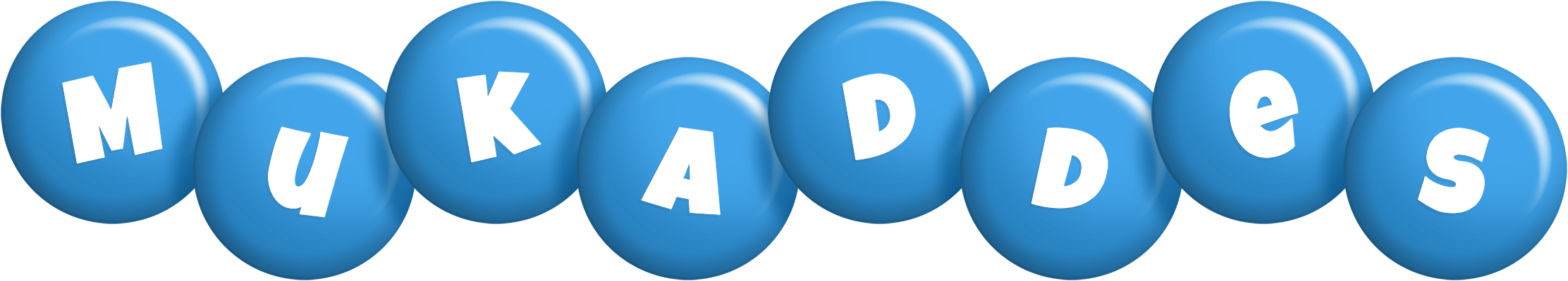 Mukaddes candy-blue logo