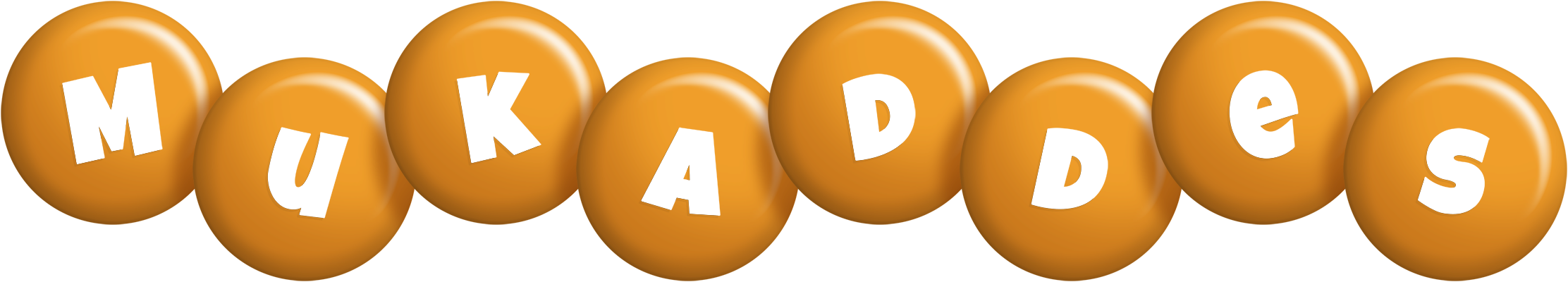 Mukaddes candy-orange logo