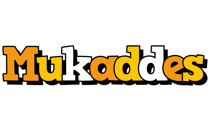 Mukaddes cartoon logo