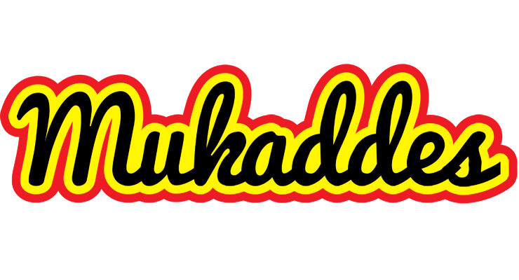 Mukaddes flaming logo
