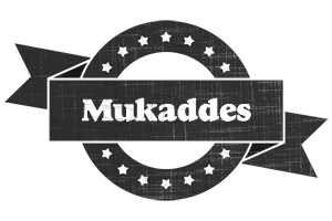 Mukaddes grunge logo