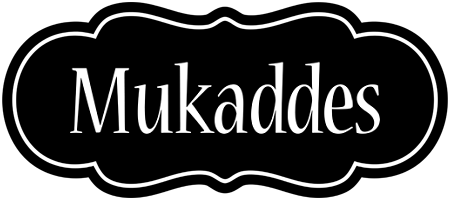 Mukaddes welcome logo