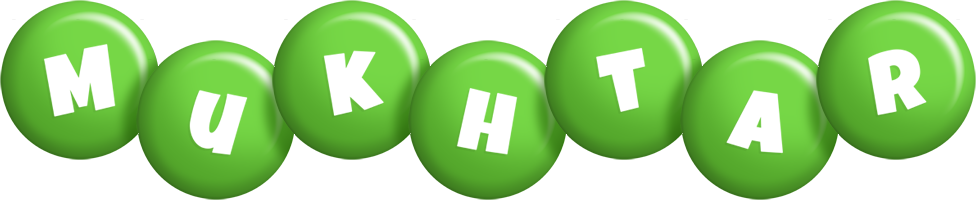Mukhtar candy-green logo