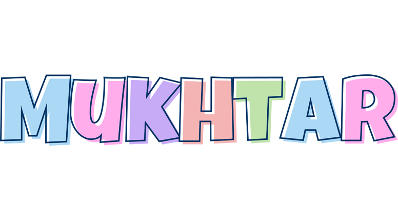 Mukhtar pastel logo