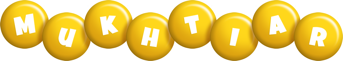 Mukhtiar candy-yellow logo