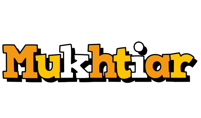 Mukhtiar cartoon logo