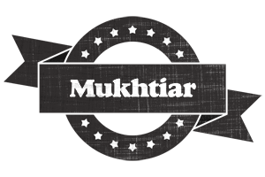Mukhtiar grunge logo