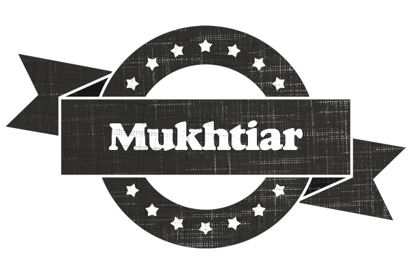 Mukhtiar grunge logo