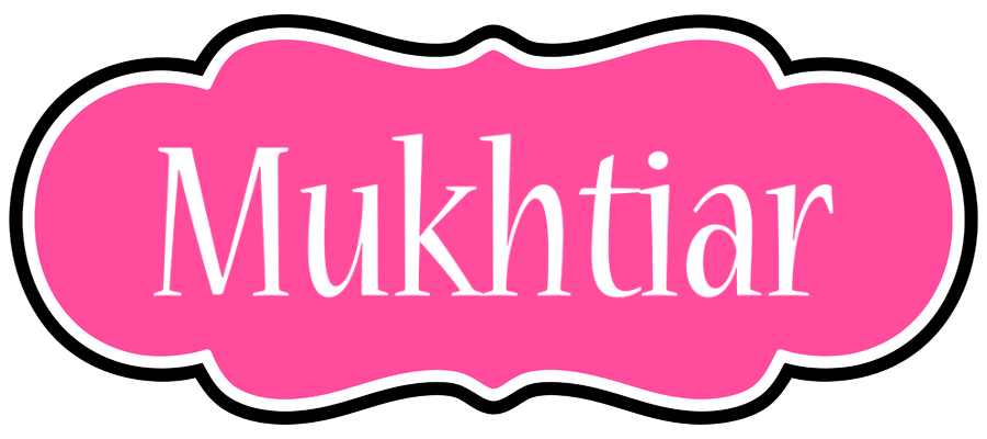 Mukhtiar invitation logo