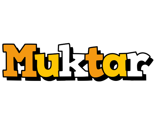 Muktar cartoon logo