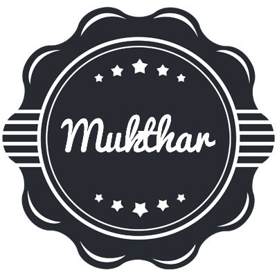 Mukthar badge logo