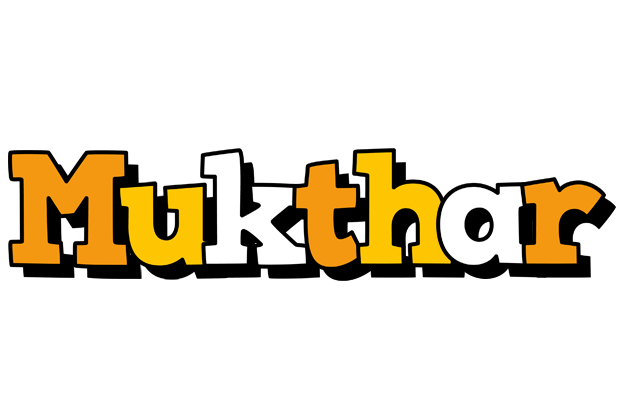 Mukthar cartoon logo